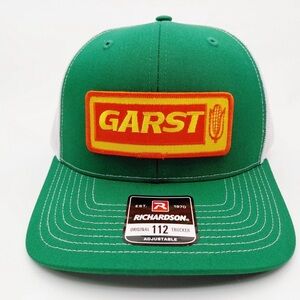 Garst Seeds Hat Embroidered Patch Cap Mesh Snapback Richardson 112